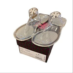 Tory Burch, Size 7, Clear & White